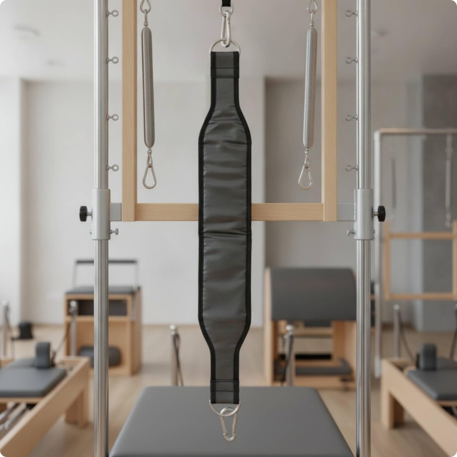 Amagogo Cinturino Pilates Sospensione Cinghia Bilanciamento Stabilità con Fissaggi Metallici su Due Lati Centro Imbottito Largo E Costruzione Rinforzata in