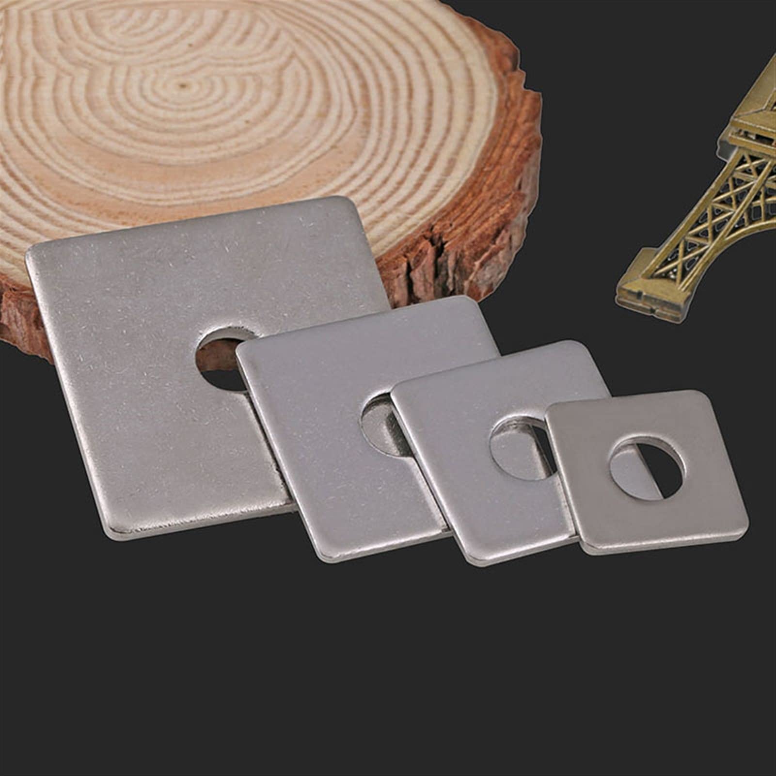 Bclla Zkenshan-washers M3/M4/M5-M16 304 Stainless Steel Square Gasket Square Flat Pad Square Washers Curtain Wall with Square Pad, Good wear Resistance (Inner Diameter : 1PCSM12X40X2)