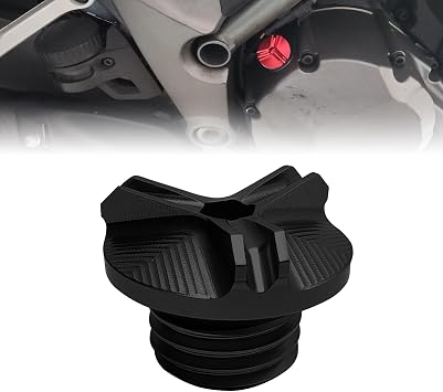 Oil Filler Cap Replacement for Honda CBR1000RR CBR600RRBlack | Motorcycle Engine Oil Filler Plug Cover Screw for Redel 300 500 CMX300 CBR650R CBR500R,CNC Aluminum, M20 x 2.5 mm