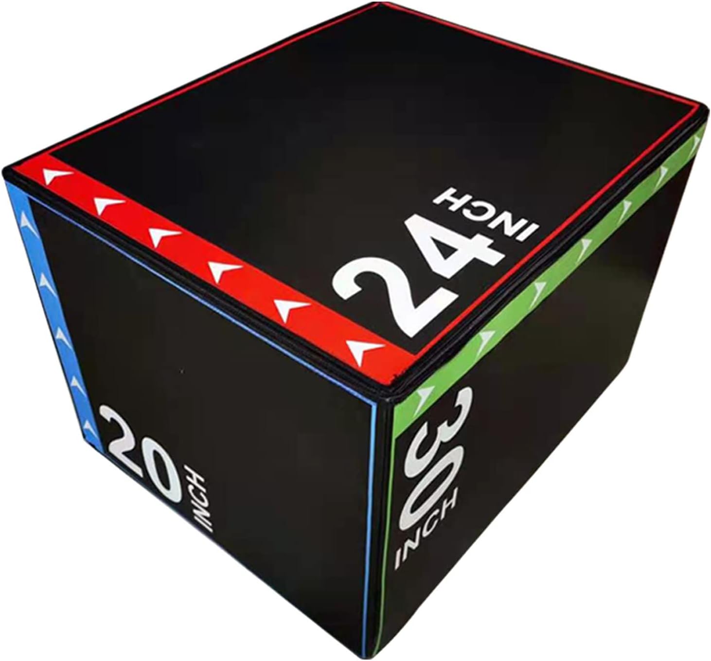 3 in 1 Extra Firm Soft Plyometric Box Foam Plyometric Box 75cmx61cmx51cm Heavy Duty High Density Foam Jumping Box 3 Sizes with PVC Cover Platform for Home Gym Fitness 200kg Weight Capacity