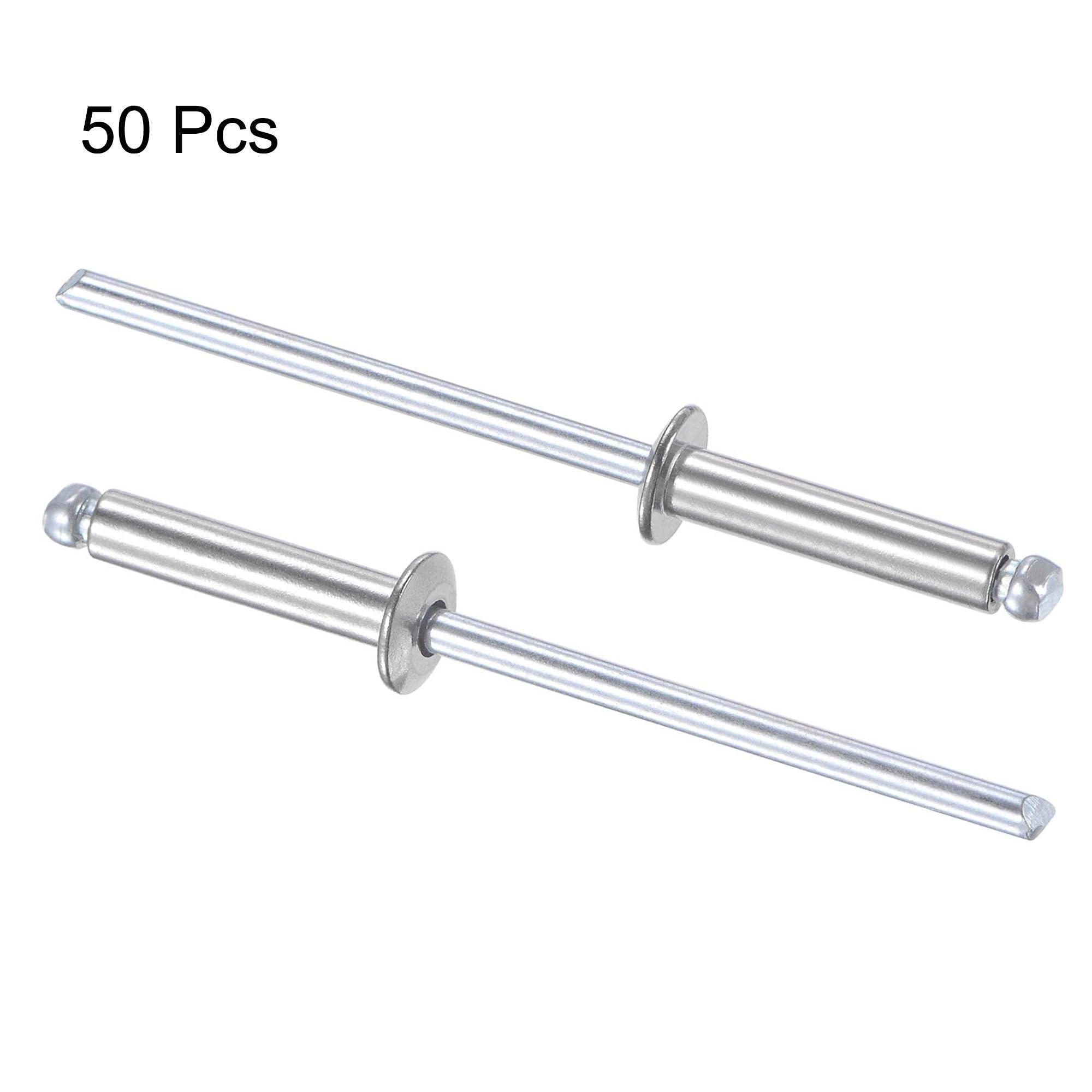 TA-VIGOR 50pcs 3.2mm x 16mm Blind Rivets, 304 Stainless Steel Pop Rivets with Flat Head - Image 3