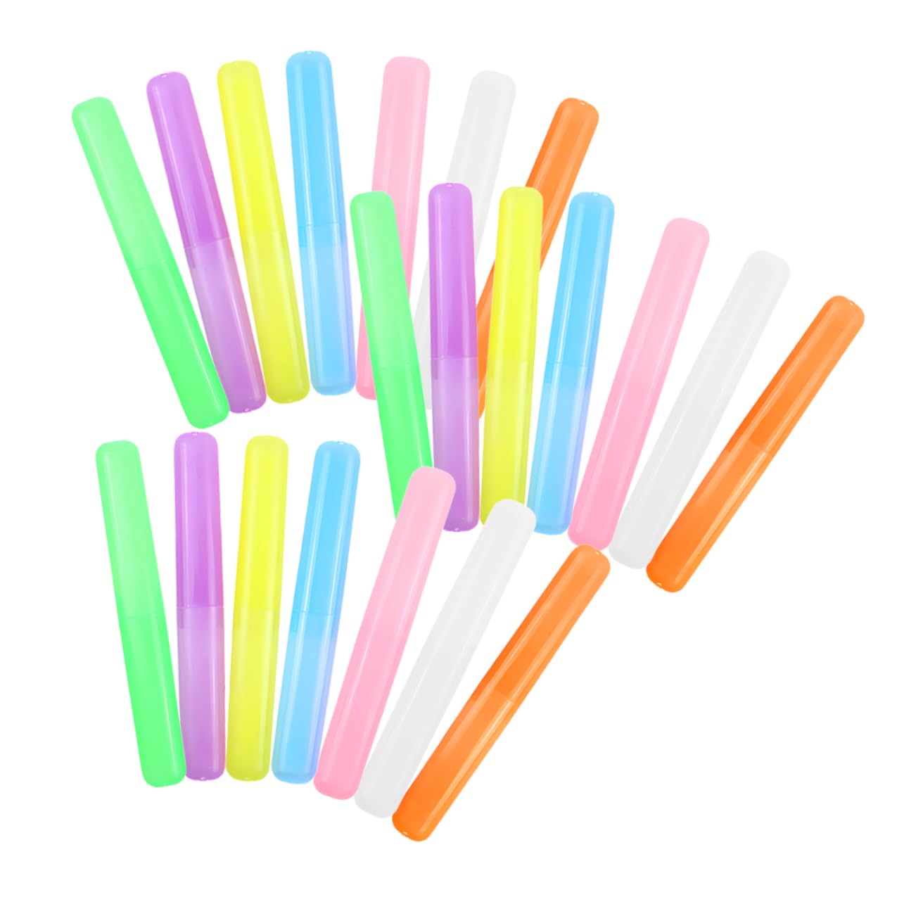 MAGICLULU 84 Piezas Estuche para Cepillos De Color Caja De Cepillo De Pasta Caja De Pasta De De Plástico Fundas para Cepillos De Páginas