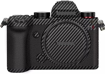 Anti-Scratch Camera Skin Wrap Sticker Coat Vinly Protective Film Body Protector Decals Cover for Panasonic LUMIX S5 Mark II S5II S5IIX S5M2 S5M2X Carbon Fiber Black