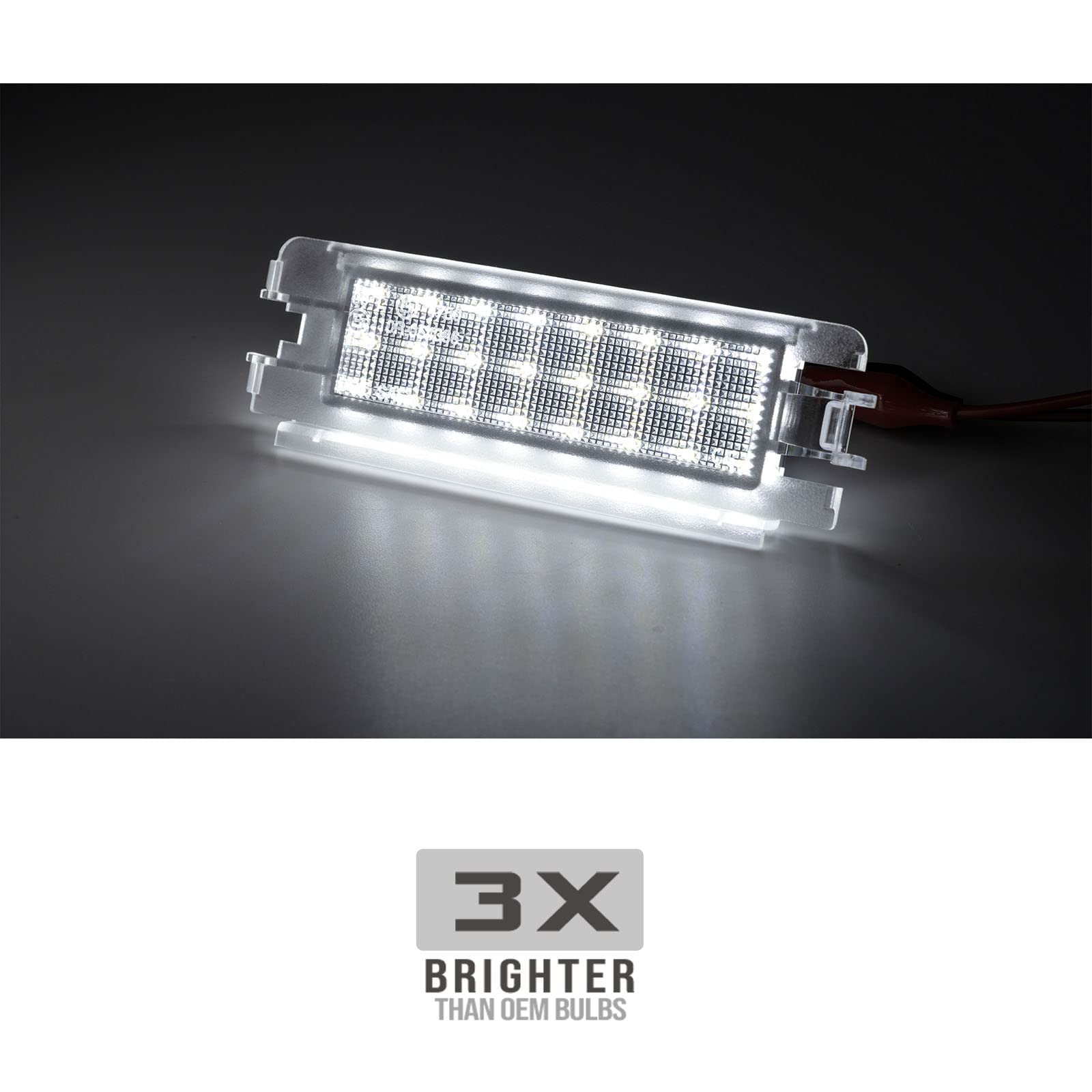 Luce Targa A LED Per Dacia Logan II, Sandero II, Renault Symbol (dal 2012) - 1 Pezzo, Bianco 6500K, 3W