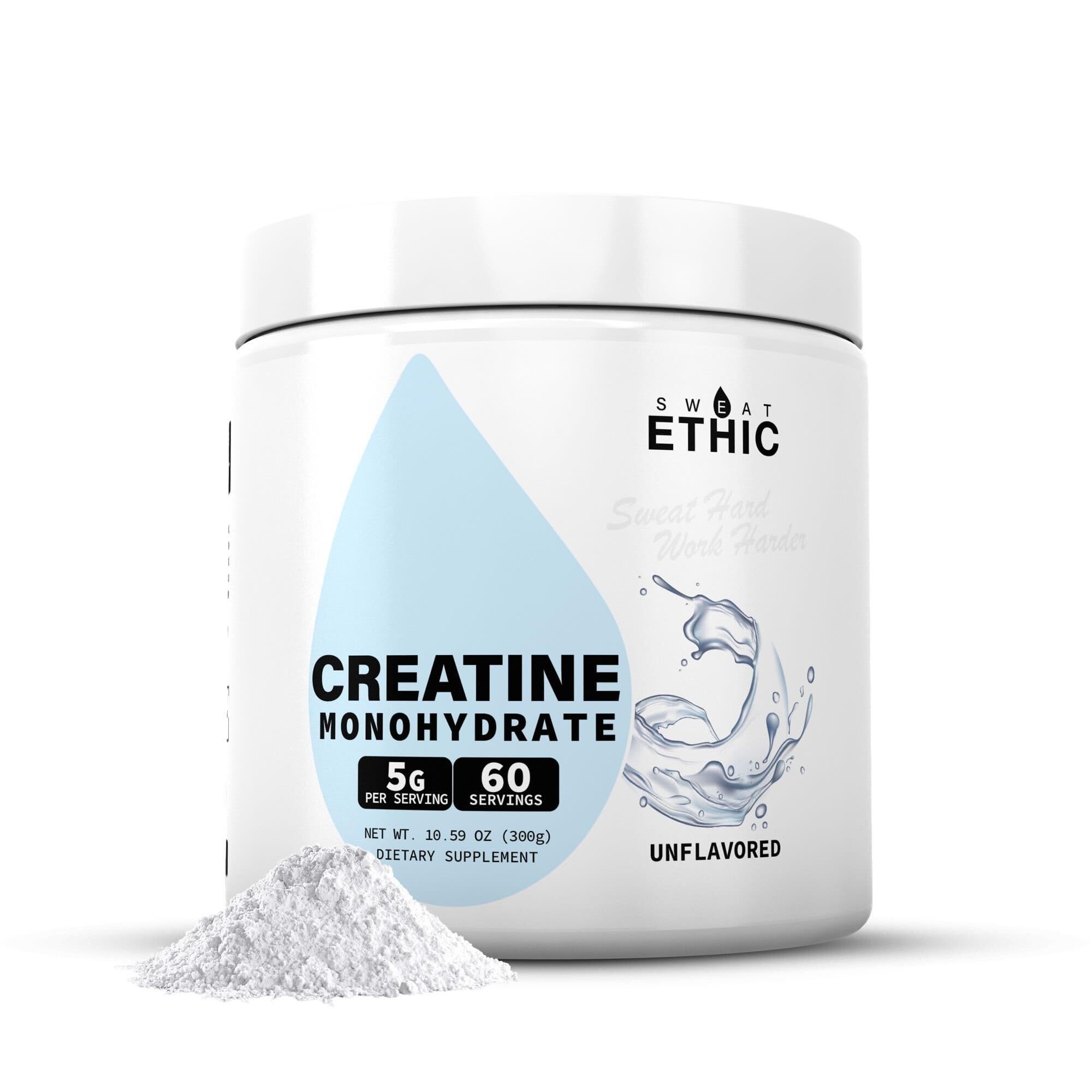 Sweat Ethic Creatina monohidratada 5 g por porção sem sabor, 60 porções