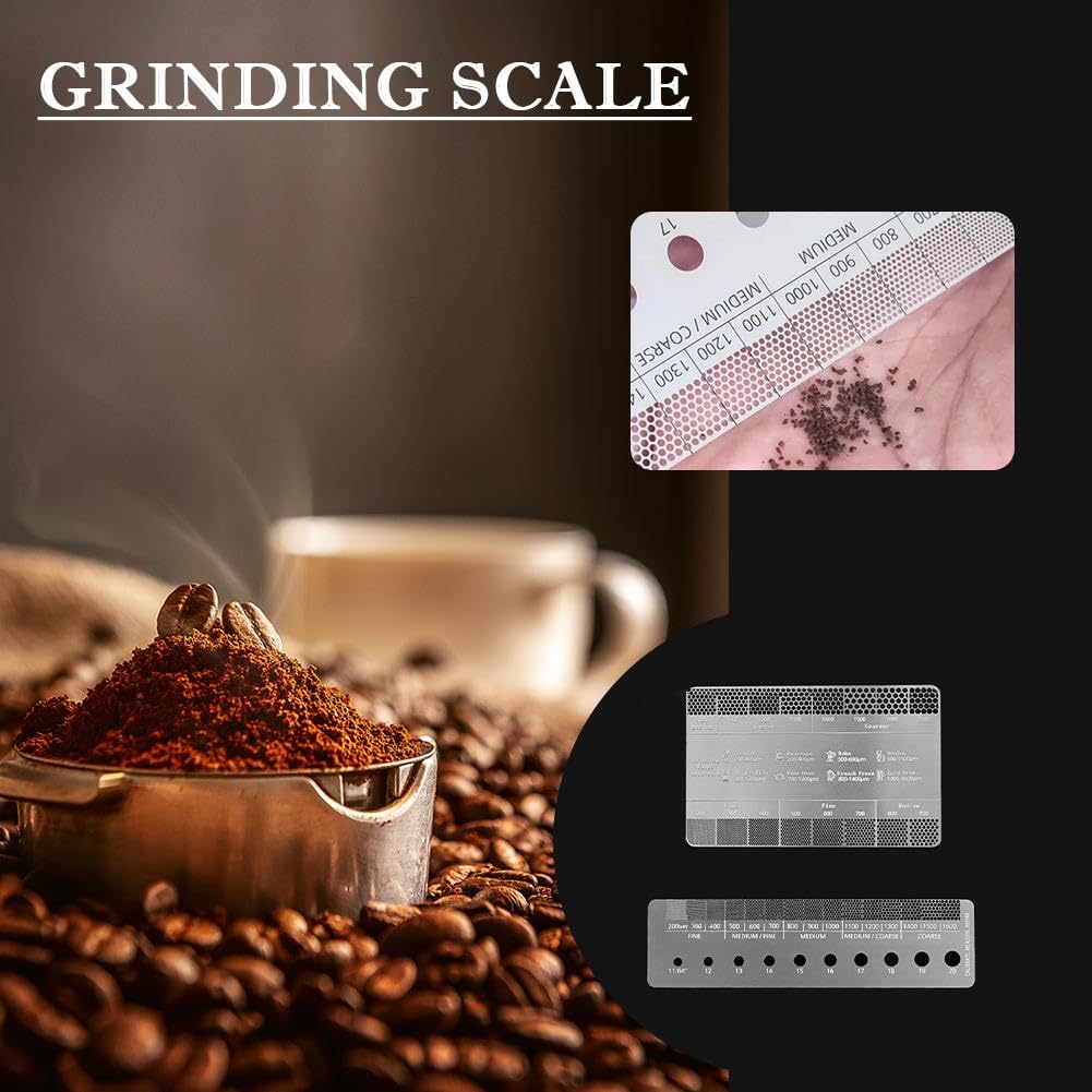 Righello Misura Macinatura Caffè HOTUT - Acciaio Inox, Scala 200-1700 Micron, 15 Livelli Per Macinacaffè - Foto 6