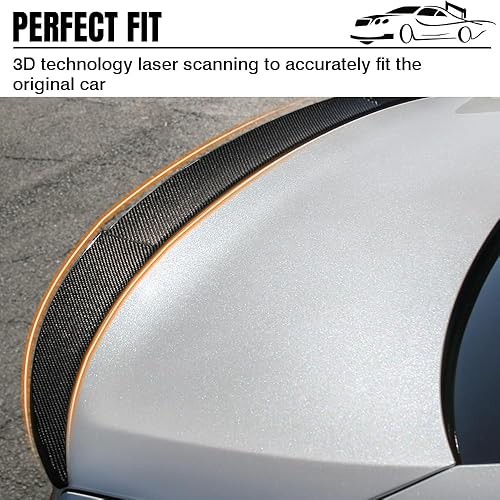 Miniatura 5 de MODILOVER Alerón de maletero compatible con Honda Accord Coupe 2008-2012, ABS sin pintar, estilo de fábrica, tapa trasera trasera para maletero