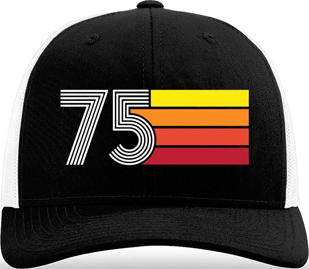 NewEleven 50th Birthday Gifts for Men Women - 1975 Birthday Decorations for Him, Her - Gifts for People Turning 50 Year Old Mom, Dad, Wife, Husband - Retro Trucker Hat