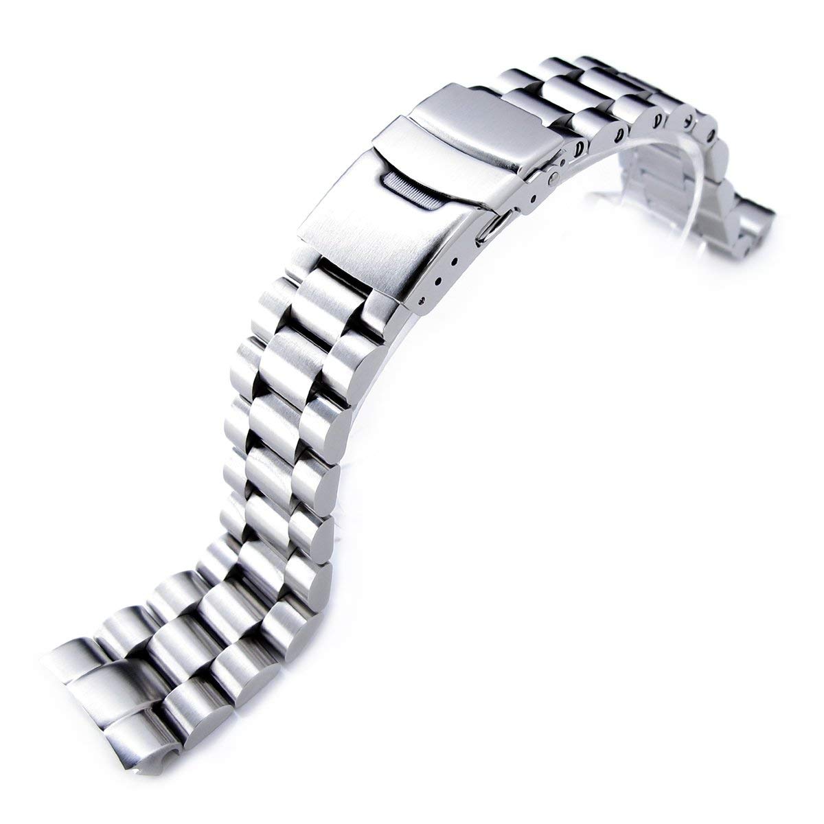 MiLTAT - Cinturino per orologio Seiko Turtle srp773 srp775 srp777 srpa21, 22 mm, bulloni a vite, argento, L