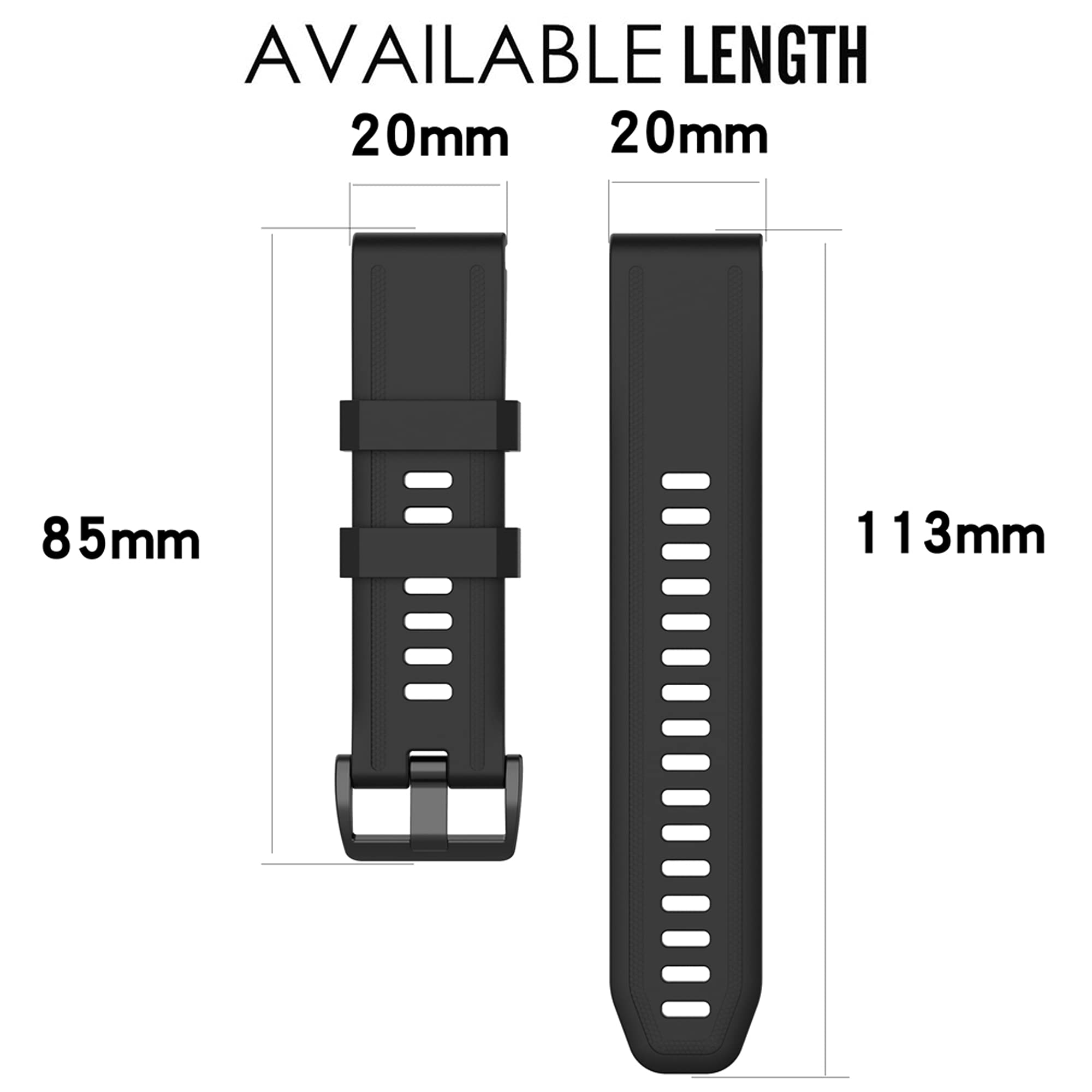 Bracelet pour Garmin Fenix 7S/6S/5S, bracelet de rechange en silicone souple pour montre intelligente Garmin Fenix 7S Pro/6S Pro/5S Plus/D2 Delta S
