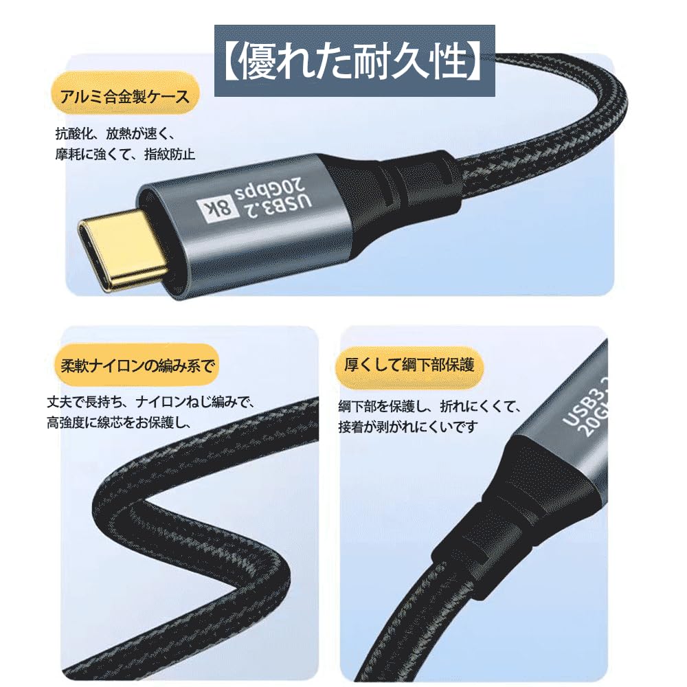 Amazon.co.jp: Type-C ケーブル 3M USB-C to USB-C 超高速充電 【PD