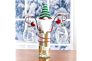 Festive Snowman Wine Bottle and Glass Holder: Yuletide Cheer for Your Sips