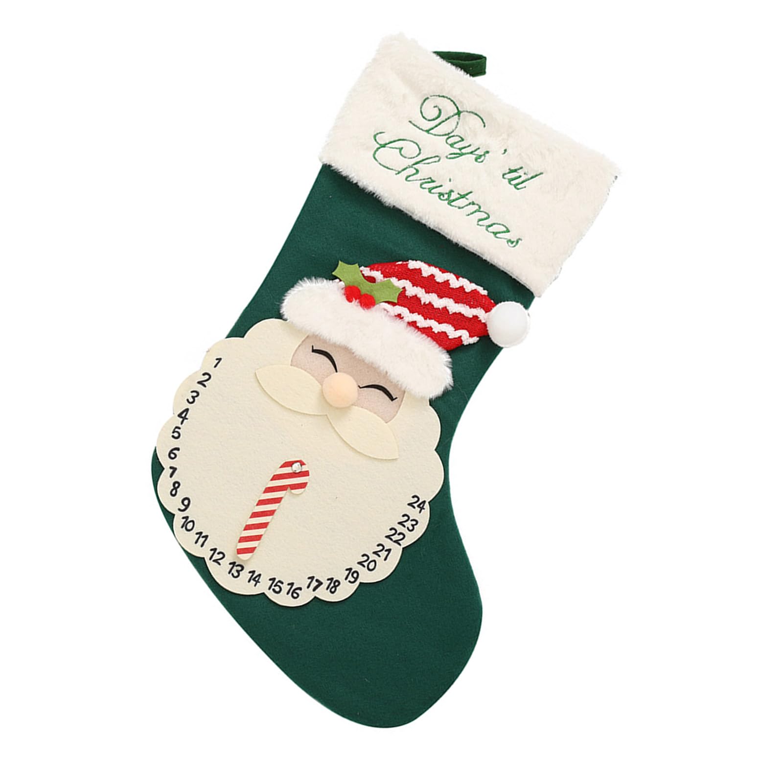 Buxuaaaa And Comfortable Knitting Christmas Stocking Features Santa and Snowmans Great Fashion Accessory for Holiday Christmas Stockings