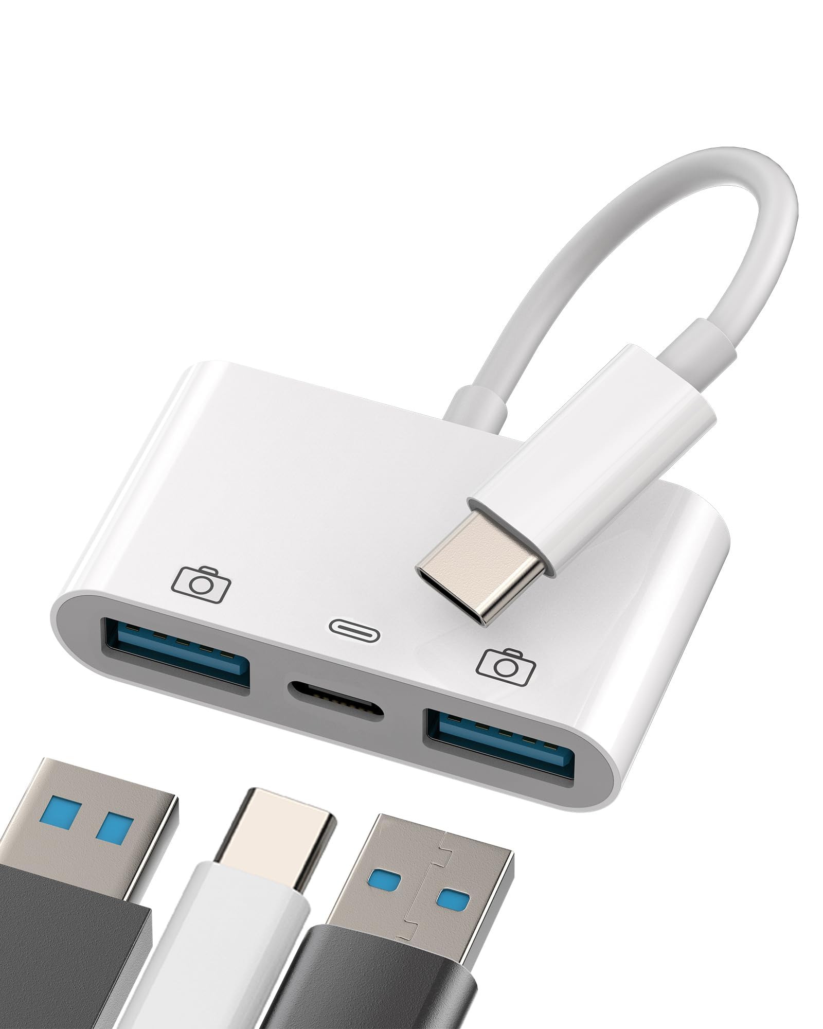 Amazon.co.jp: タイプc USB 変換 アダプター 同時 急速充電(3in1)対応