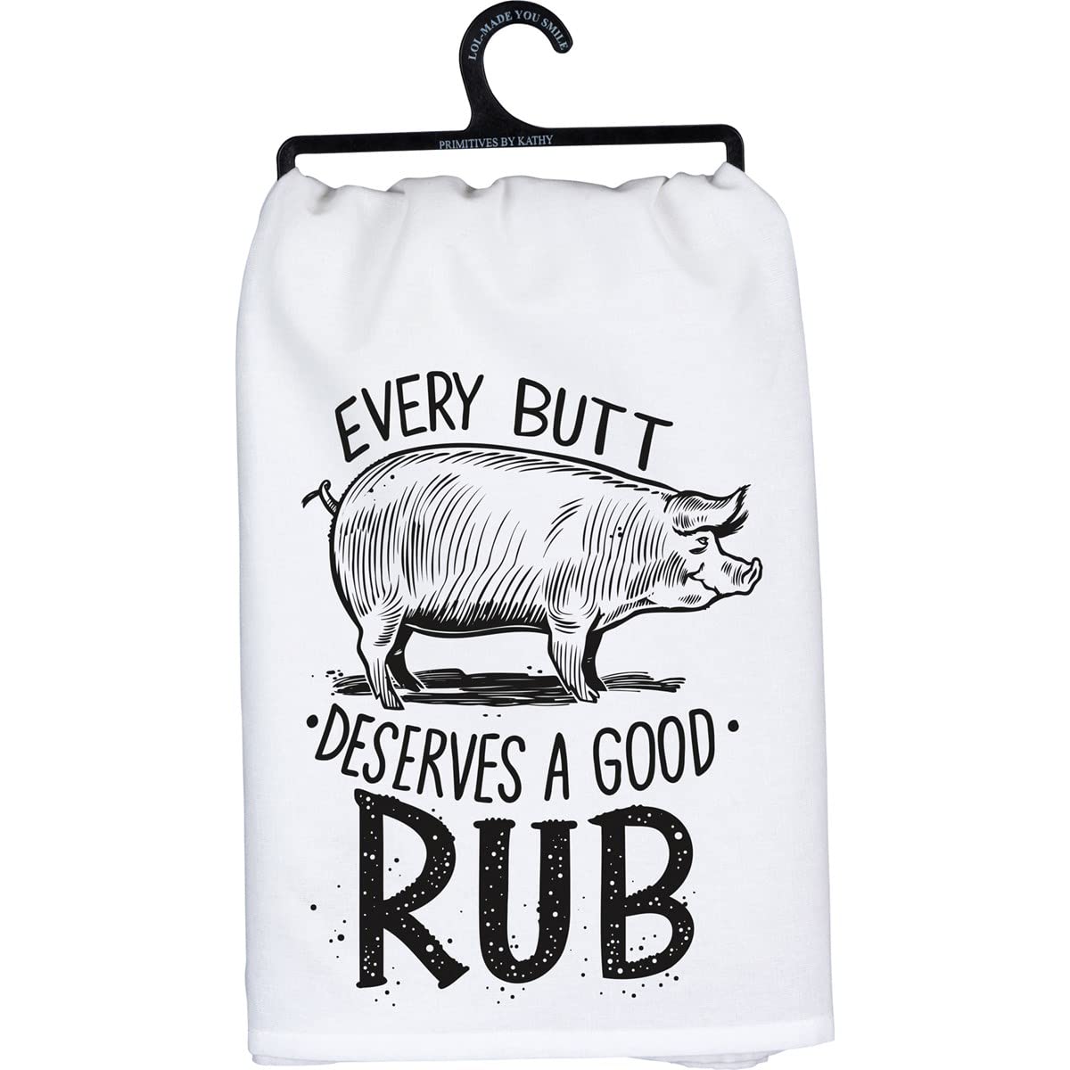Serviette de cuisine Every Butt Deserves A Good Rub cadeau original pour amateurs de cuisine