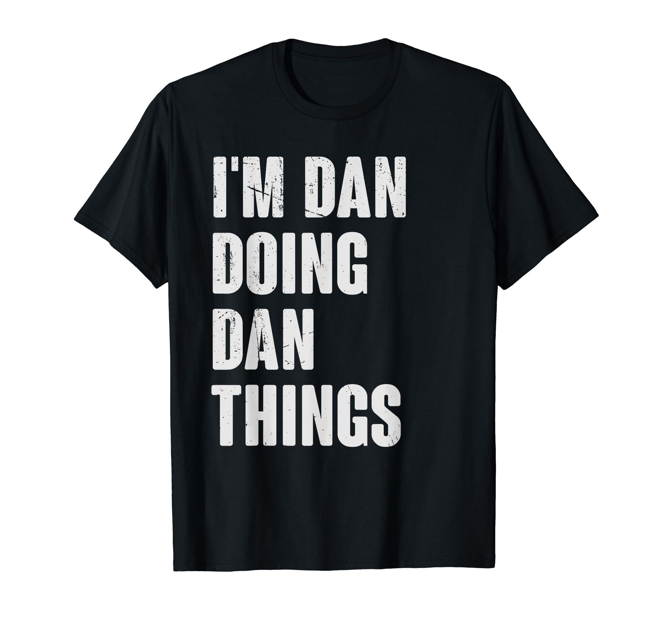 Christmas Birthday Gifts For DanFunny Retro Vintage Dan Name T-Shirt - Men's Classic Fit Black Long Sleeve S