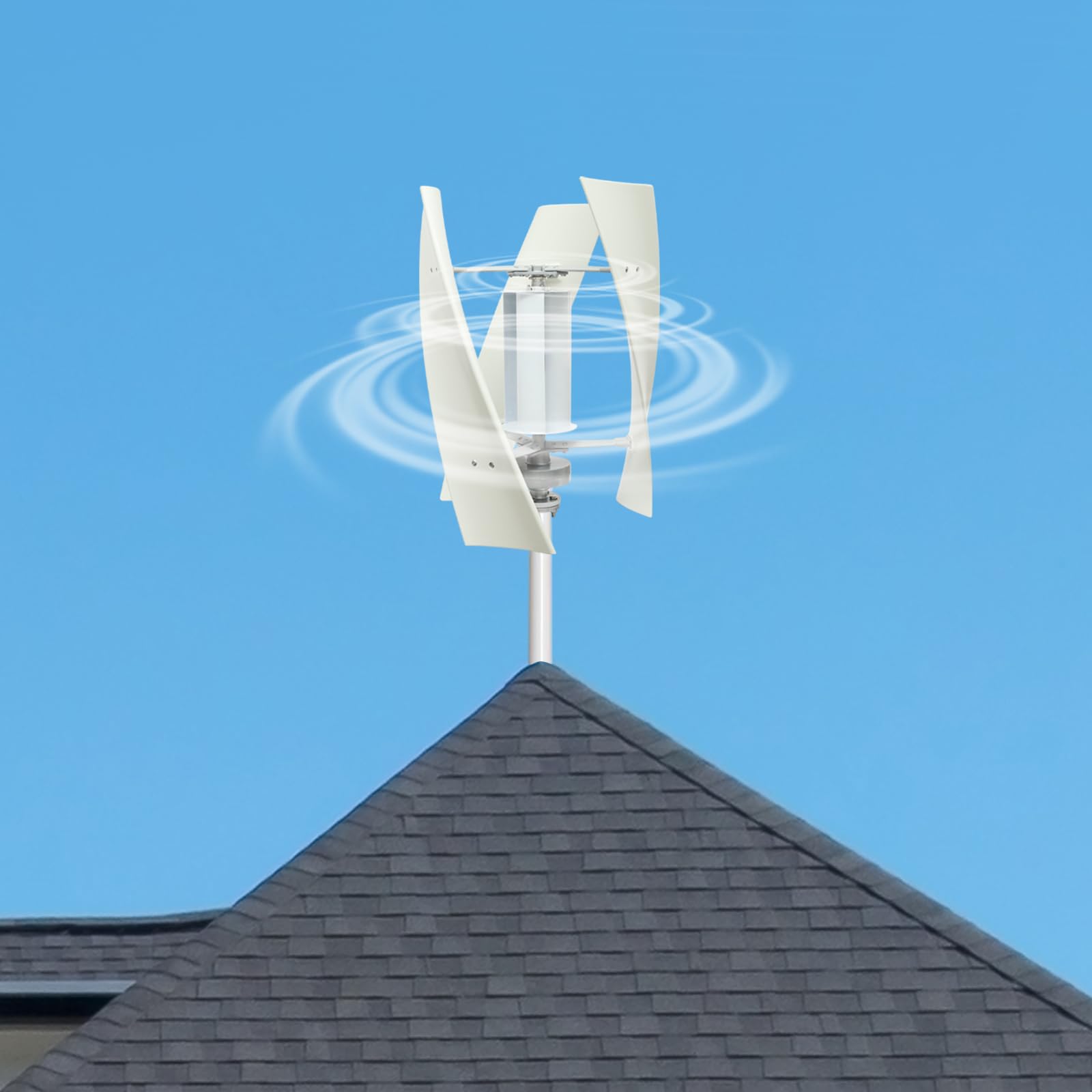 WooDerson 100W Vertikale Windturbine Generator Kit, Windkraftanlage, Windgenerator, Langlebig, Leise, Für Zuhause Und Kleingewerbe