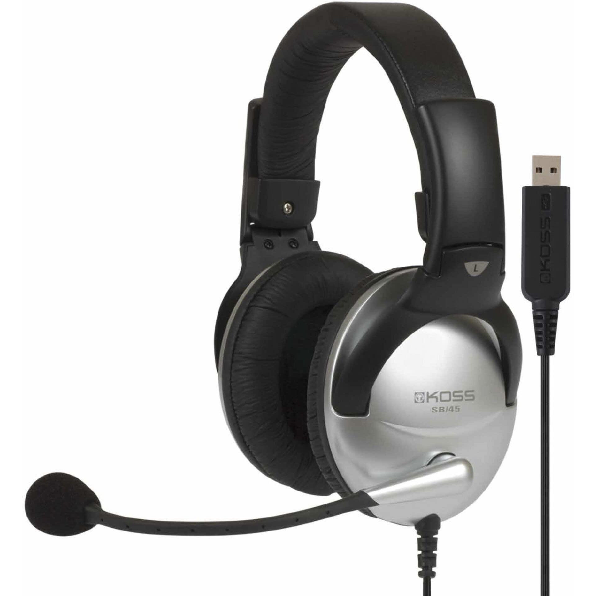 koss multimedia stereo headphone with usb plug (sb45-usb)