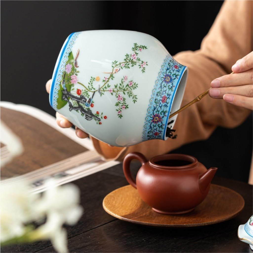 SONGCHAO Sugar Jar Ceramic Tea Storage Jar Handmade Single Jar Loose Tea Storage Container Kitchen Food Storage Jar Sealed Jar Tea Canister (Color : Medium)