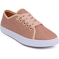 Tênis feminino Casual Em Nylom Rosê (Rosê, BR, Adulto, Numérico, 36)
