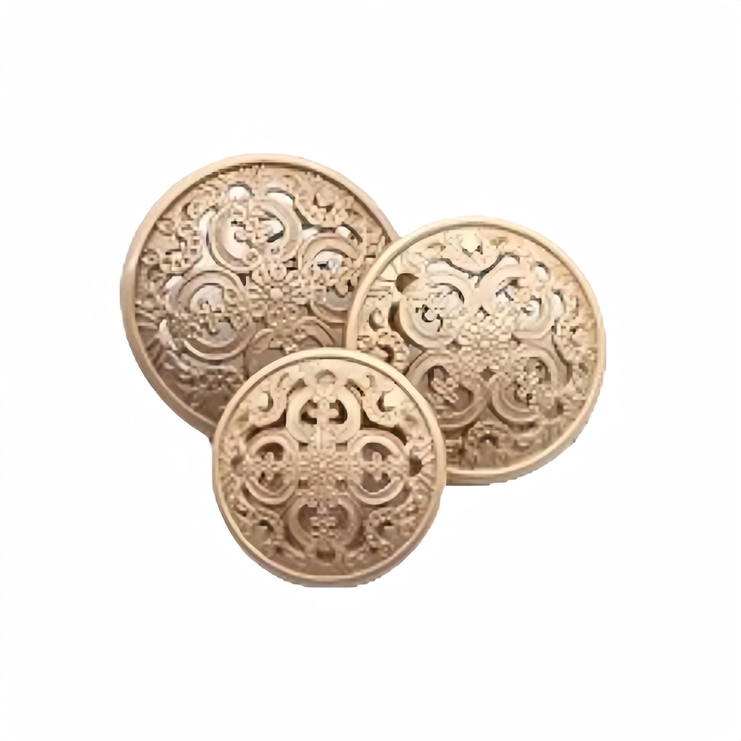 10 Pcs Hollow Metal Button Black Sliver Gold Buttons Round Decorative Button for Clothes Sewing Accessories