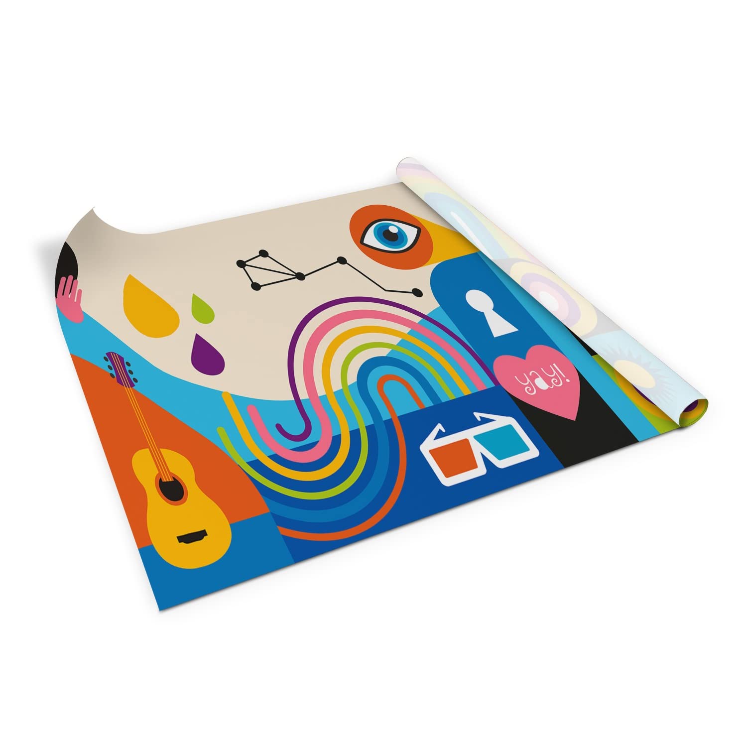 Vinilo para Muebles de Arte Callejero Coloray de 100x50 cm para Cómodas y Estantes