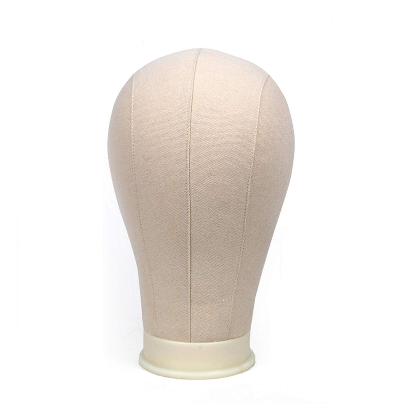 Wig Stand 21inch-25inch White Block Canvas Manikin Head Wigs Mannequin Head Displaying Making Styling Model Manikin Head Wig Head Stand (Color : 25inch)