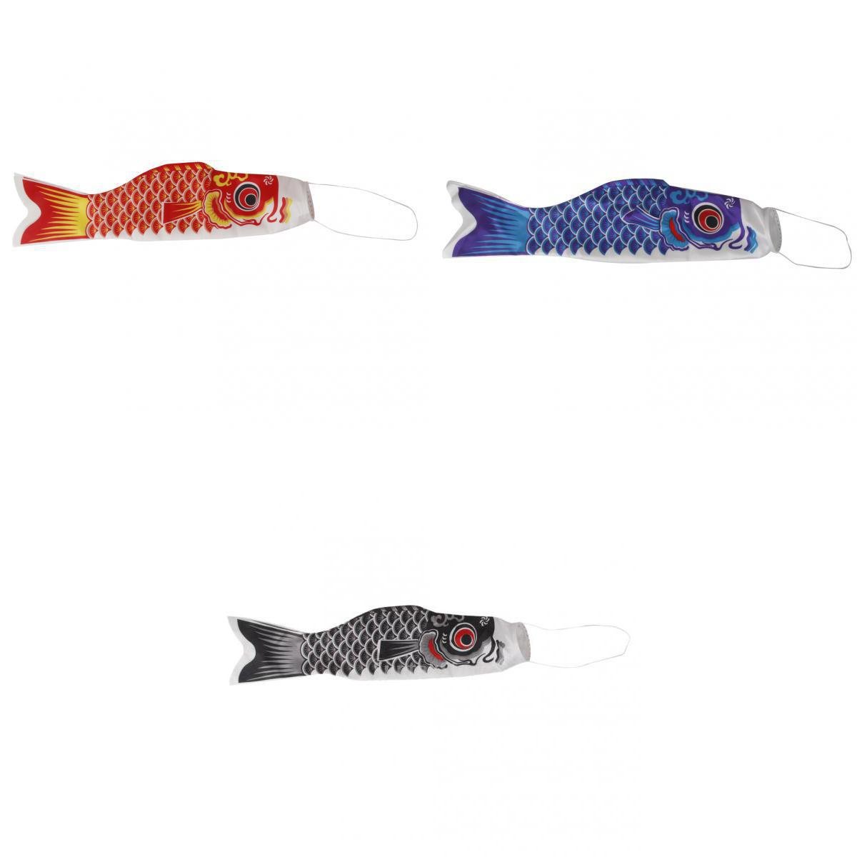 bnf® 3 pieces 40cm japanese windsock carp koi nobori sailfish wind streamerwindmills spinners garden d cor yard garden outdoor living home