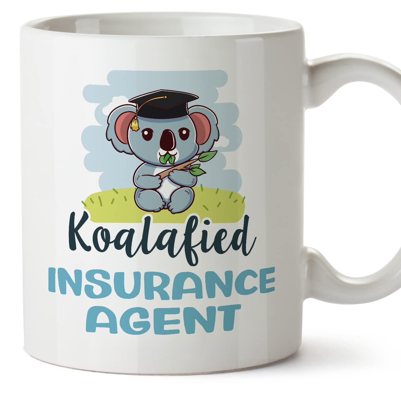 MUGFFINS Insurance Agent Man Mug - in English - Koalafied - Funny Gift for Colleagues - Ceramic 11oz Mug