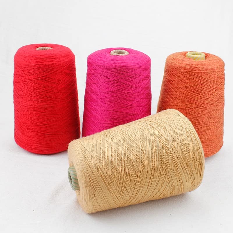 500 g Cono di Filato di Lana di Cashmere all'Uncinetto Peso colorato Ottimo per Indumenti per Bambini Sciarpe