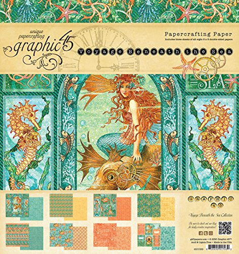 Graphic 45 Voyage Beneath The Sea Pad, 8 x 8