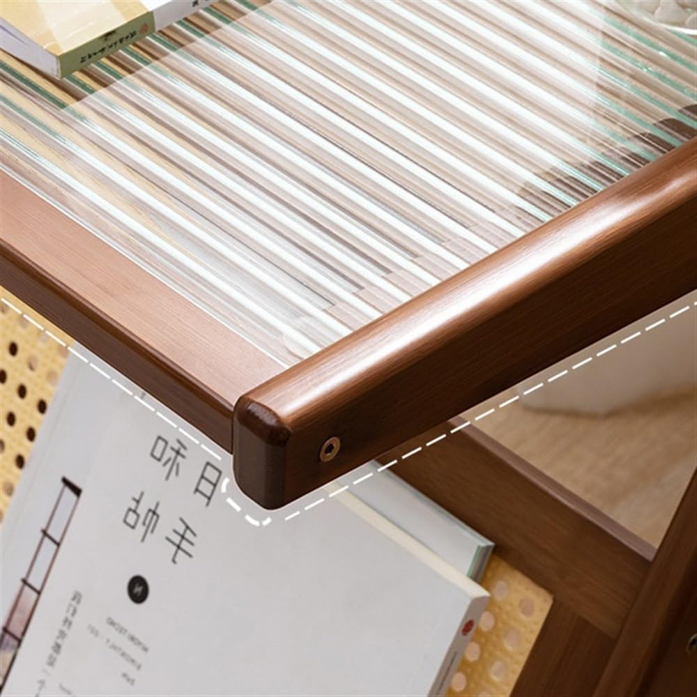 Side End Table Small Coffee Table with Storage Mobile Tea Station for Living Rooms, Modern and Minimalist Design for Tea Sets and Serving Accent Coffee Table for Living Room Bedroom Office(Beige,45cm)