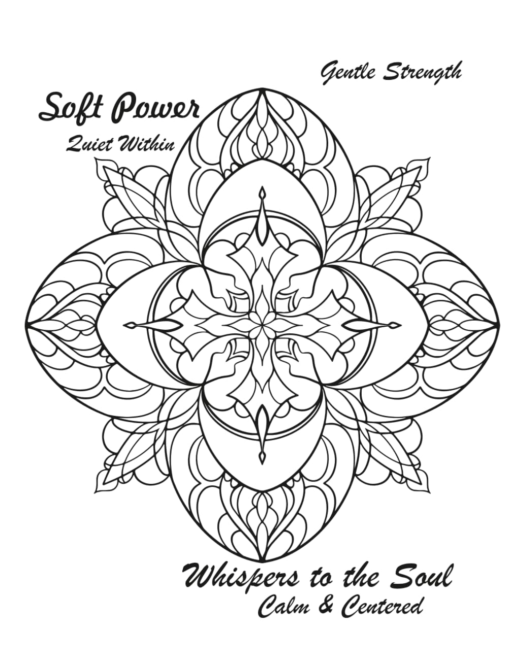 Soft Power is a calming mandala coloring book created to help you slow down, reconnect, and restore inner balance
