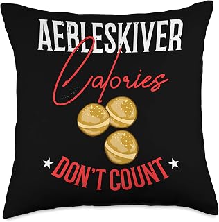 Aebleskiver Pancake Pan Recipe Mix Maker Danish Throw Pillow