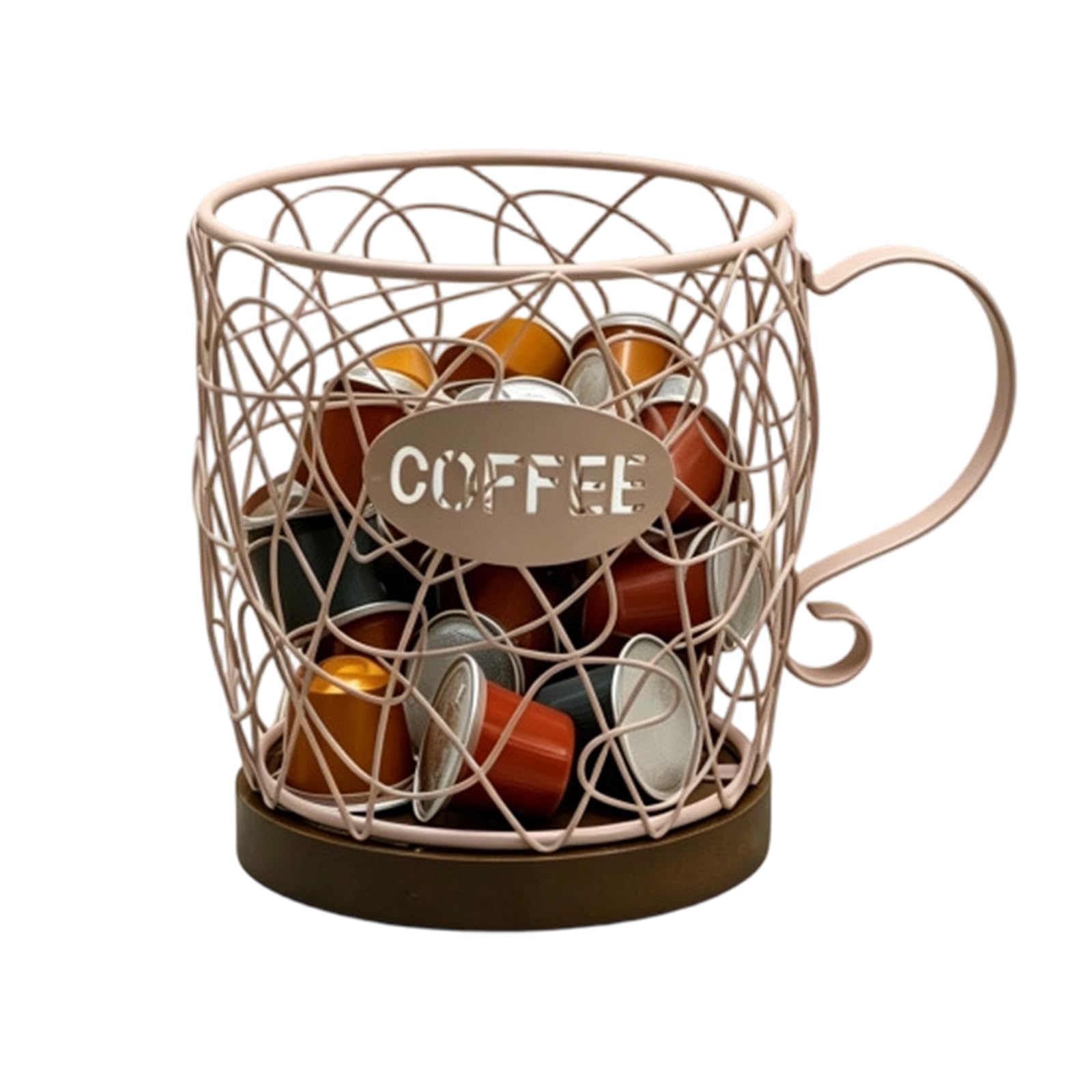 Poystng Sturdy Iron Coffee Pods Organizers with Stylish Design for Home or Workspaces Quick Access Container Holder