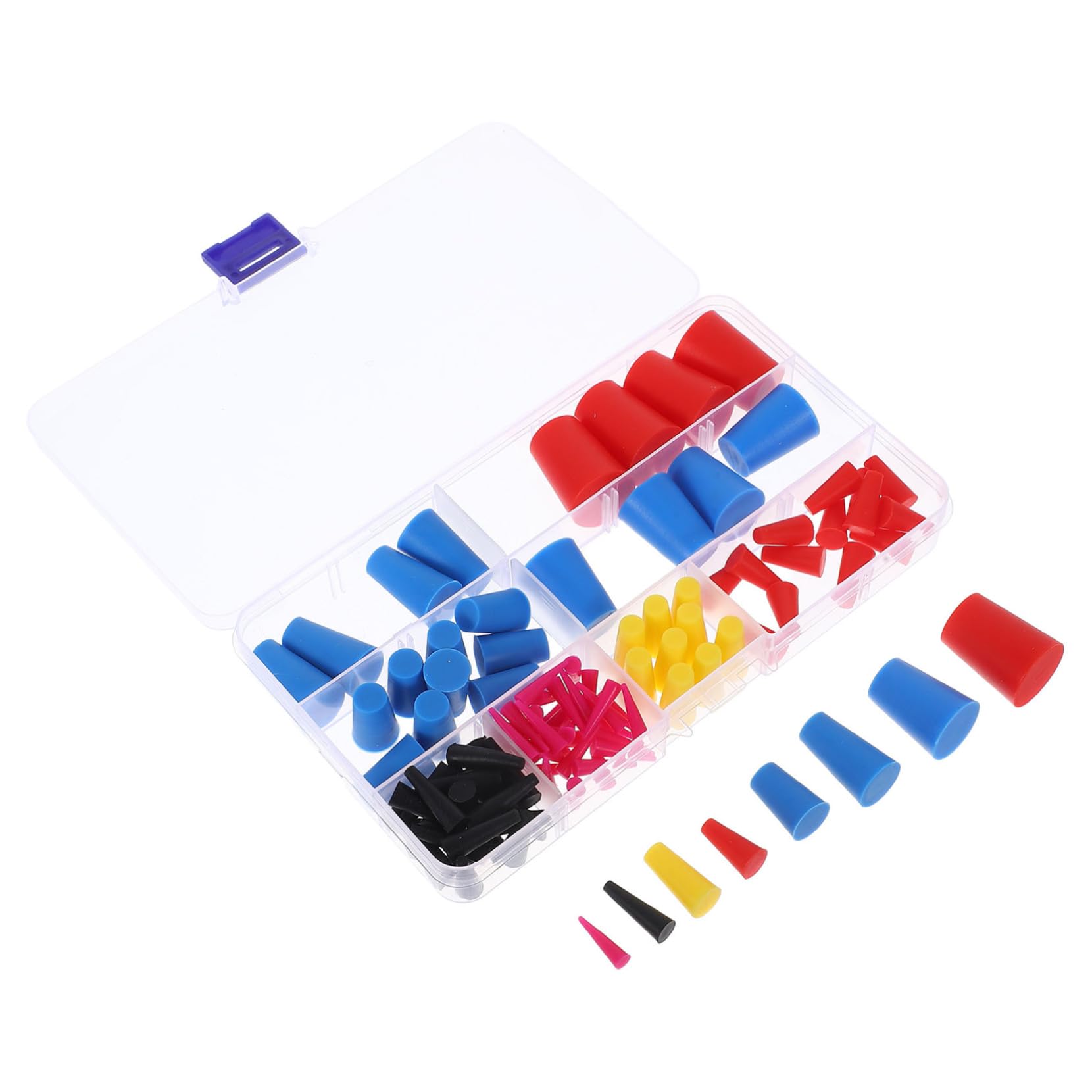 Ciieeo Silicone Sealing Plug Set of Colorful Tapered Lab Rubber Plugs for Easy Organization and Diverse Sealing Needs
