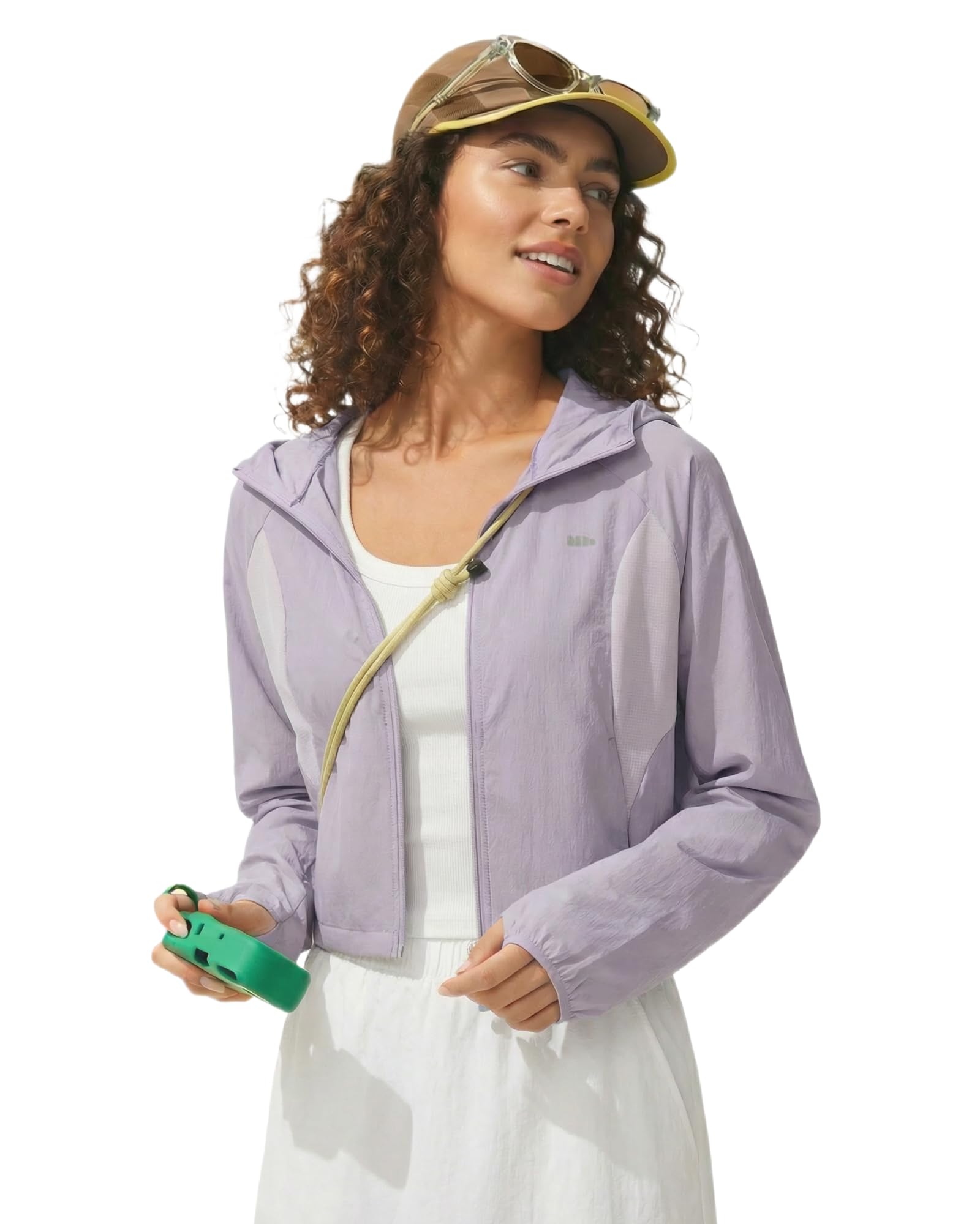 BENEUNDER Women's UPF 50+ Lightweight Sun Protection Jacket Athletic Short Hoodie