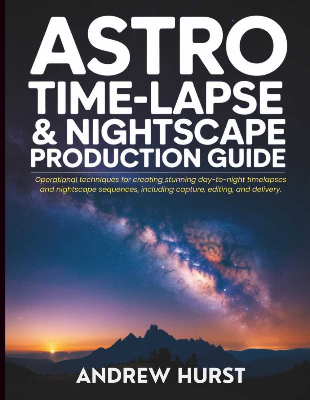 Astro Time-Lapse & Nightscape Production Guide: Operational techniques for creating stunning day-to-night timelapses and nightscape sequences, including capture, editing, and delivery.