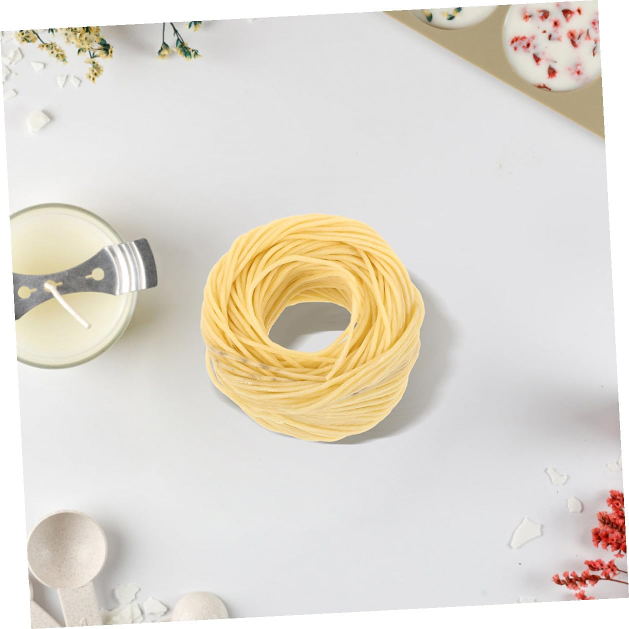 Generic Flax Rope Candle Wicks 2mm Wide 30m Long Spool for DIY Candle Making Natural Wax Wicks Handmade Craft Supplies for Home Decor