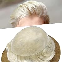 Vista 14 de Toupee - Sistema de reemplazo de piezas de cabello humano real, piel ultrafina, para hombres, cabello indetectable, línea capilar natural