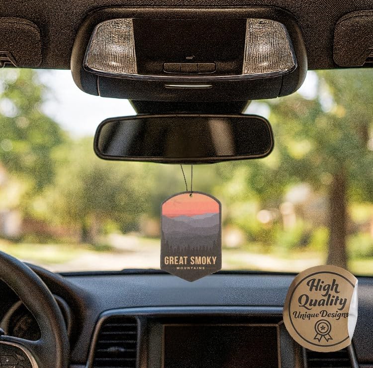 Image of Outdoor Adventure Car Air Freshener 3 Pack Scented With Premium Oils By Fresh Fresheners (Great Smoky Mountains National Park)