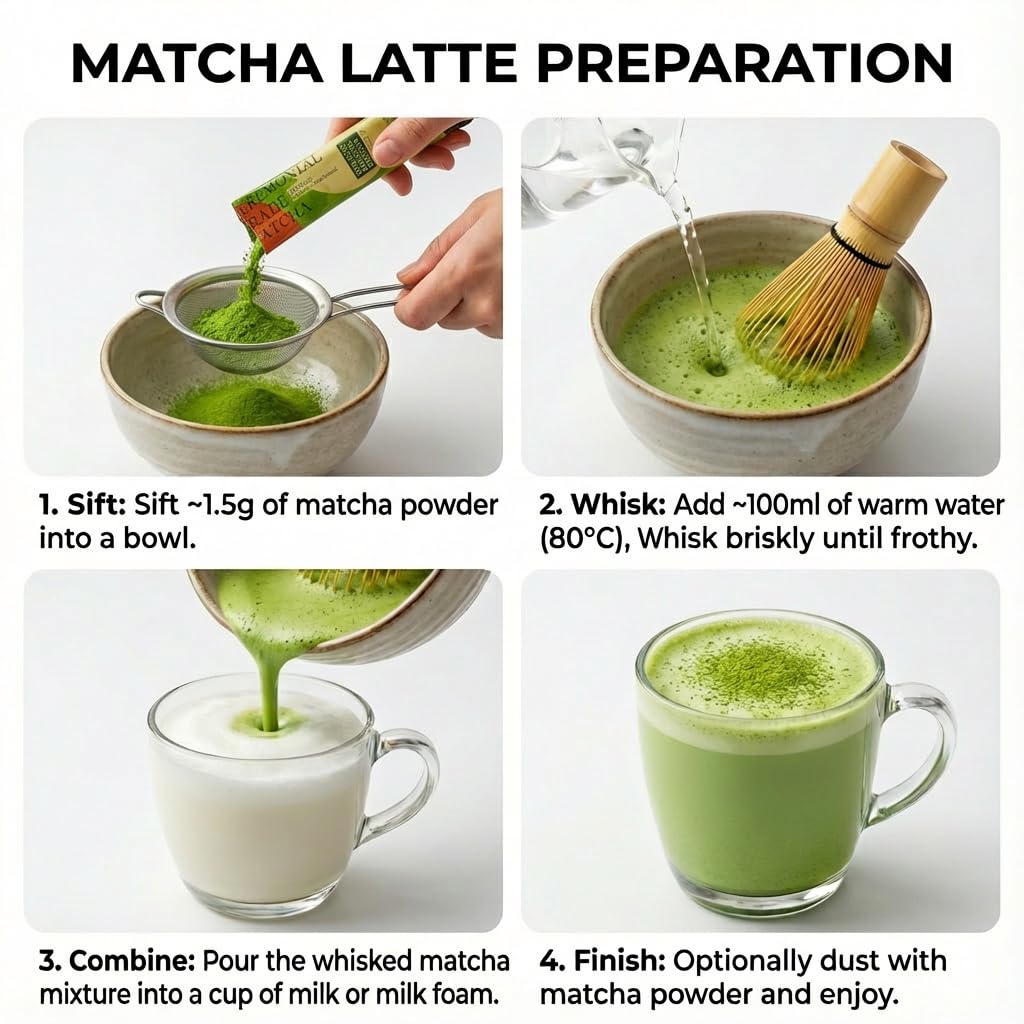 ZenRitual USDA Organic Ceremonial Matcha Green Tea Powder - 20 Single Serve Sticks - Sugar Free 100 Pure — view 6