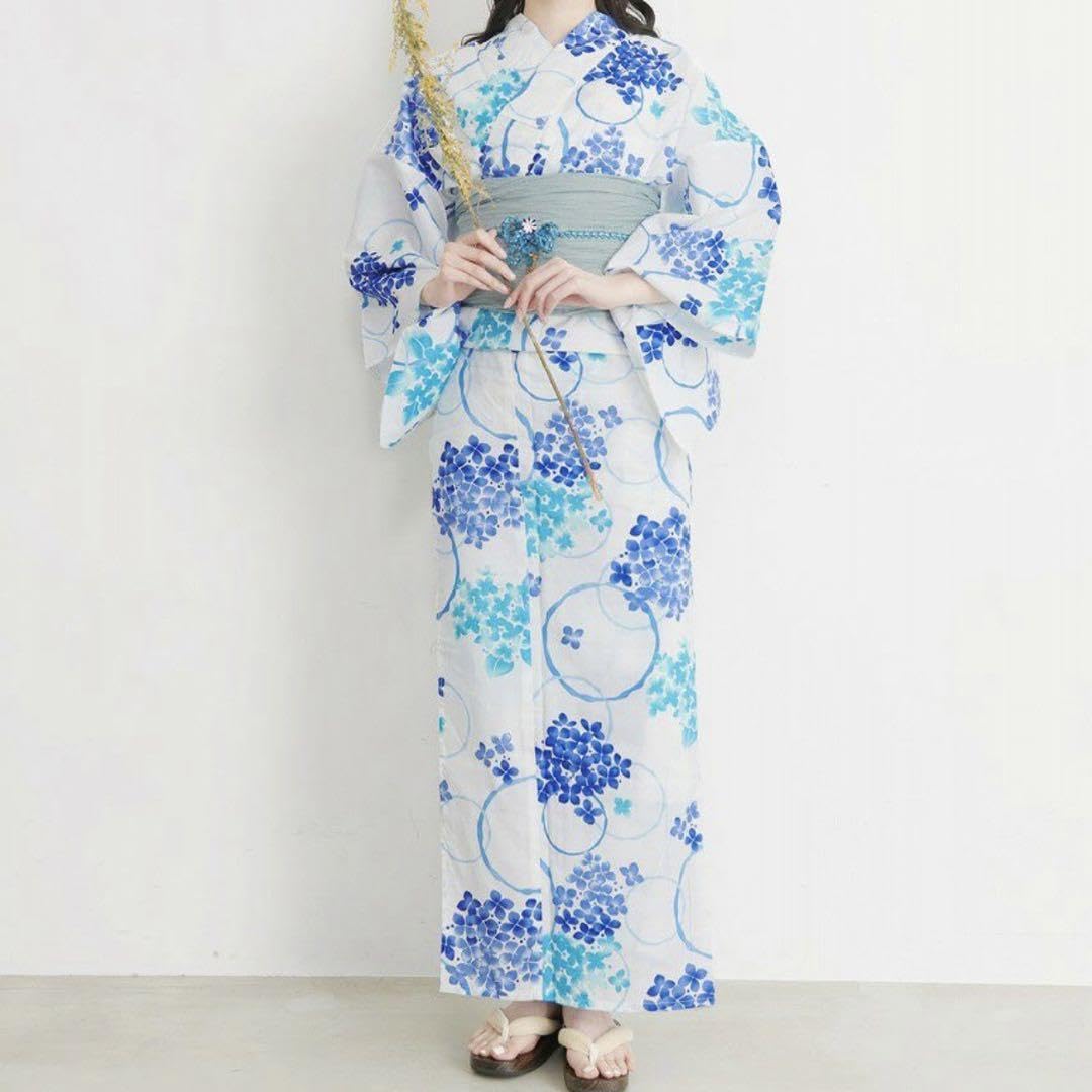 Dita 浴衣 朝凪の泡沫紫陽花 Amazon.co.jp: dita 浴衣 朝凪の泡沫紫陽花 花柄 ブルー