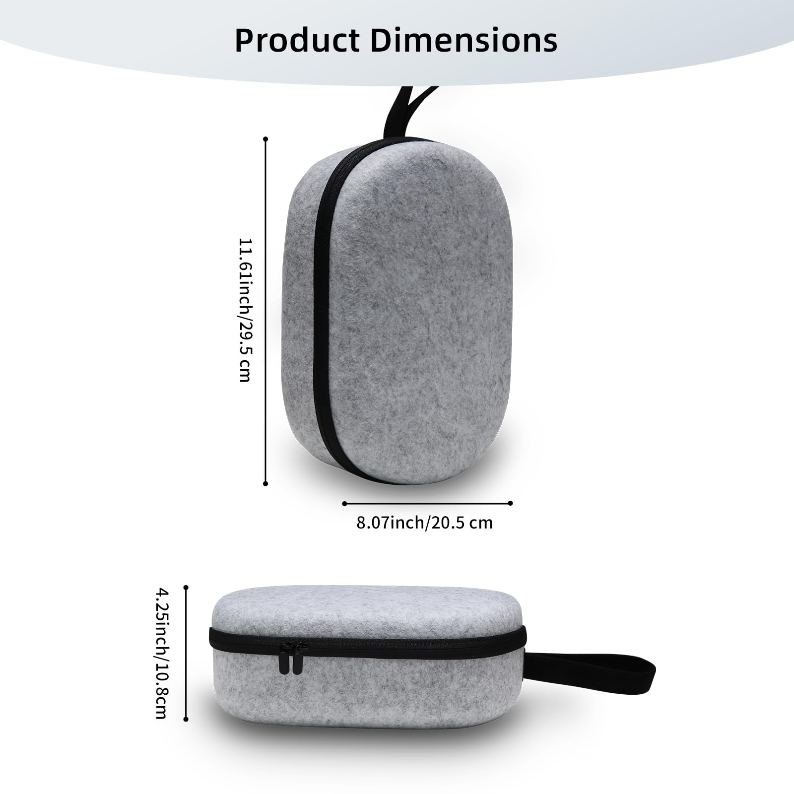 Sac de rangement portable pour Vision Pro 2024 VR AR - Étui de transport de protection pour casque et lunettes - 31 x 21,6 x 10,4 cm - Sac de rangement de voyage résistant aux chocs et