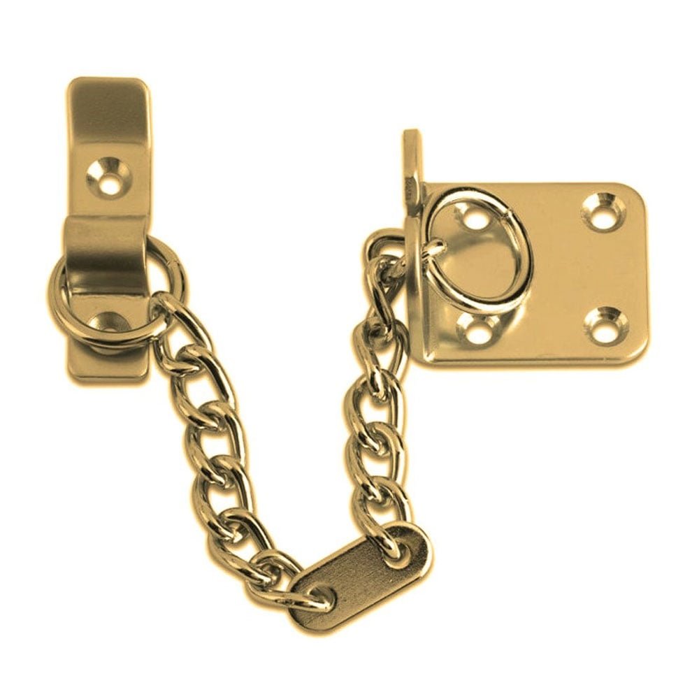 Securit Traditional Narrow Security Door Chain Brass Plated