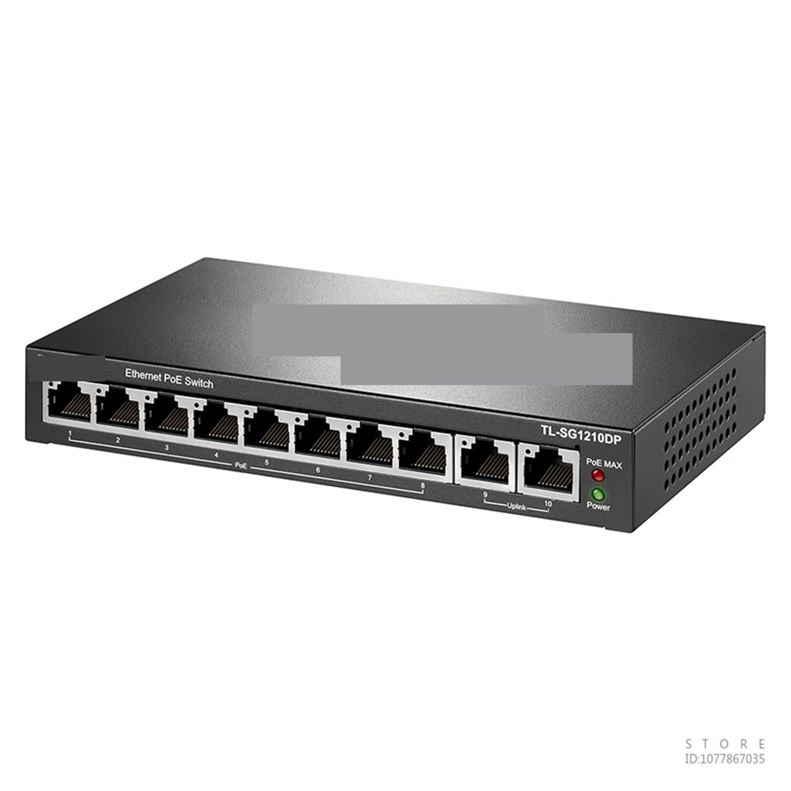 Stazione di Ricarica USB, Switch Gigabit Poe A 8 Porte Uplink da 2 A 10 Splitter di Rete | 1000M, supporto VLAN TL-SG1210DP per streaming di giochi e registrazione multi-sorgente
