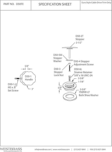 Miniatura 2 de Westbrass D50TE-62 - Moldura de estilo europeo para residuos de baño, color negro mate, D50TE-62