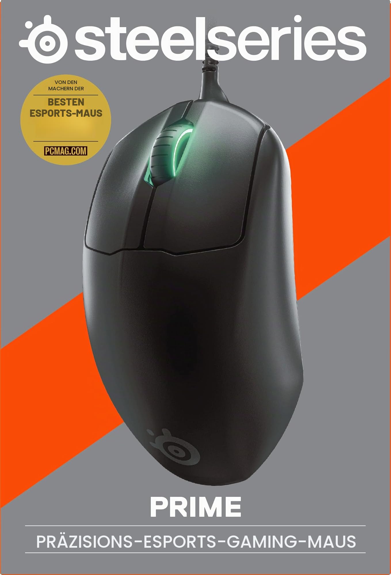 SteelSeries Prime - Esports Leistung Gaming-Maus - TrueMove Pro Optical Sensor mit 18.000 CPI - Magnetisch-optische Schalter