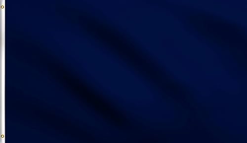 DMSE Bandera azul marino sólido, bandera de 3 x 5, resistente a los rayos UV, material resistente a la decoloración con ojales de metal (3 x 5