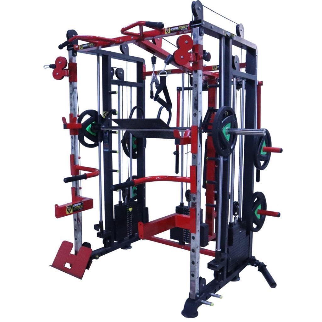 GAMMA FITNESS Complete Multi Home Gym Setup Equipment | Functional Trainer with Smith Machine FTS-306 | Commercial Grade Home Gym Machine with PEC Fly Metal stacl-image-35